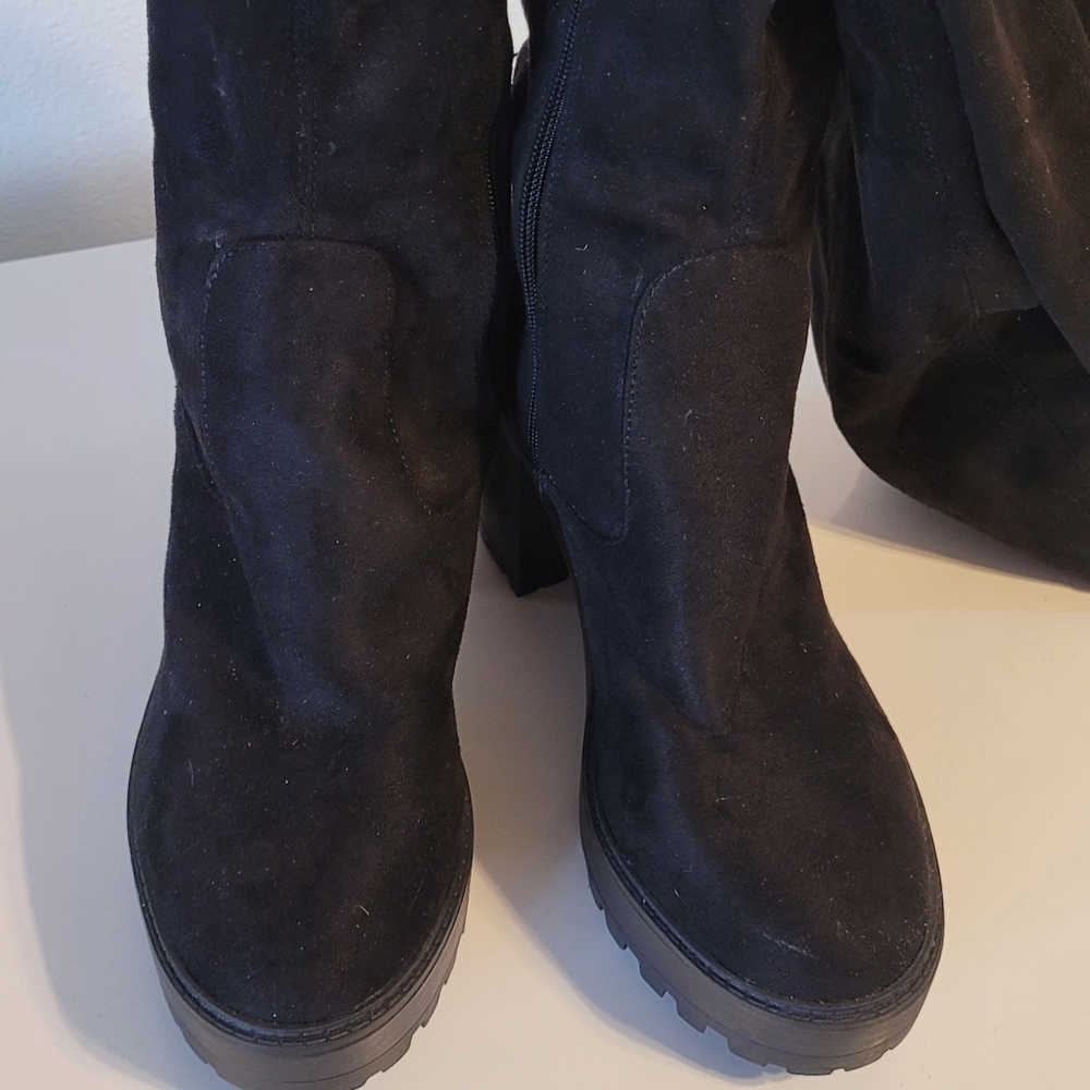 Black diba Boots Thigh High Women's  Sz 9.5 - Picture 12 of 14
